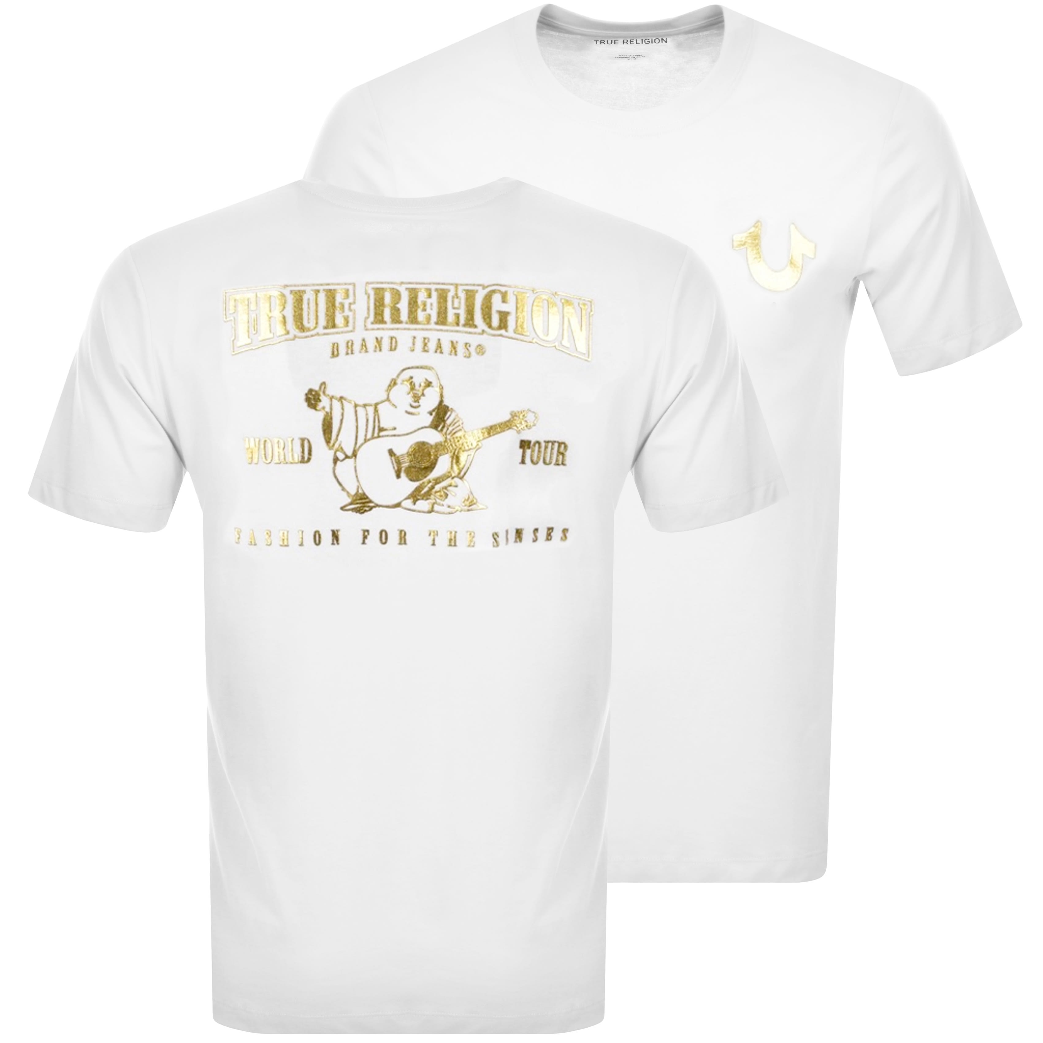 Alternative Image for ProductTrue Religion Metallic Buddha T Shirt White1